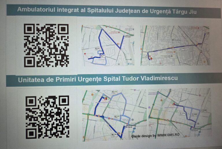 Cod QR Hărți locații – indicații adresa Ambulatoriul integrat și UPU